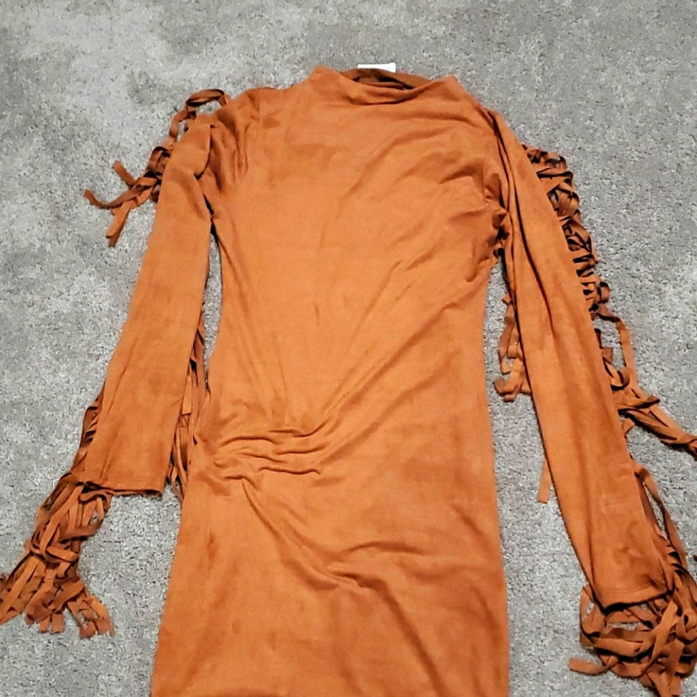Fringe mini dress no tags but never worn